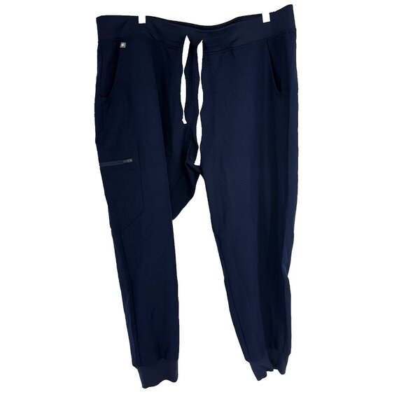 Figs Women XXLP Zamora Jogger Scrub Pants Navy Blue Nurse Hospital Doctor Tech - Picture 1 of 9